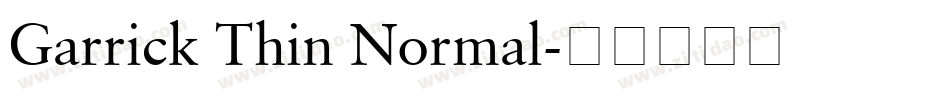 Garrick Thin Normal字体转换